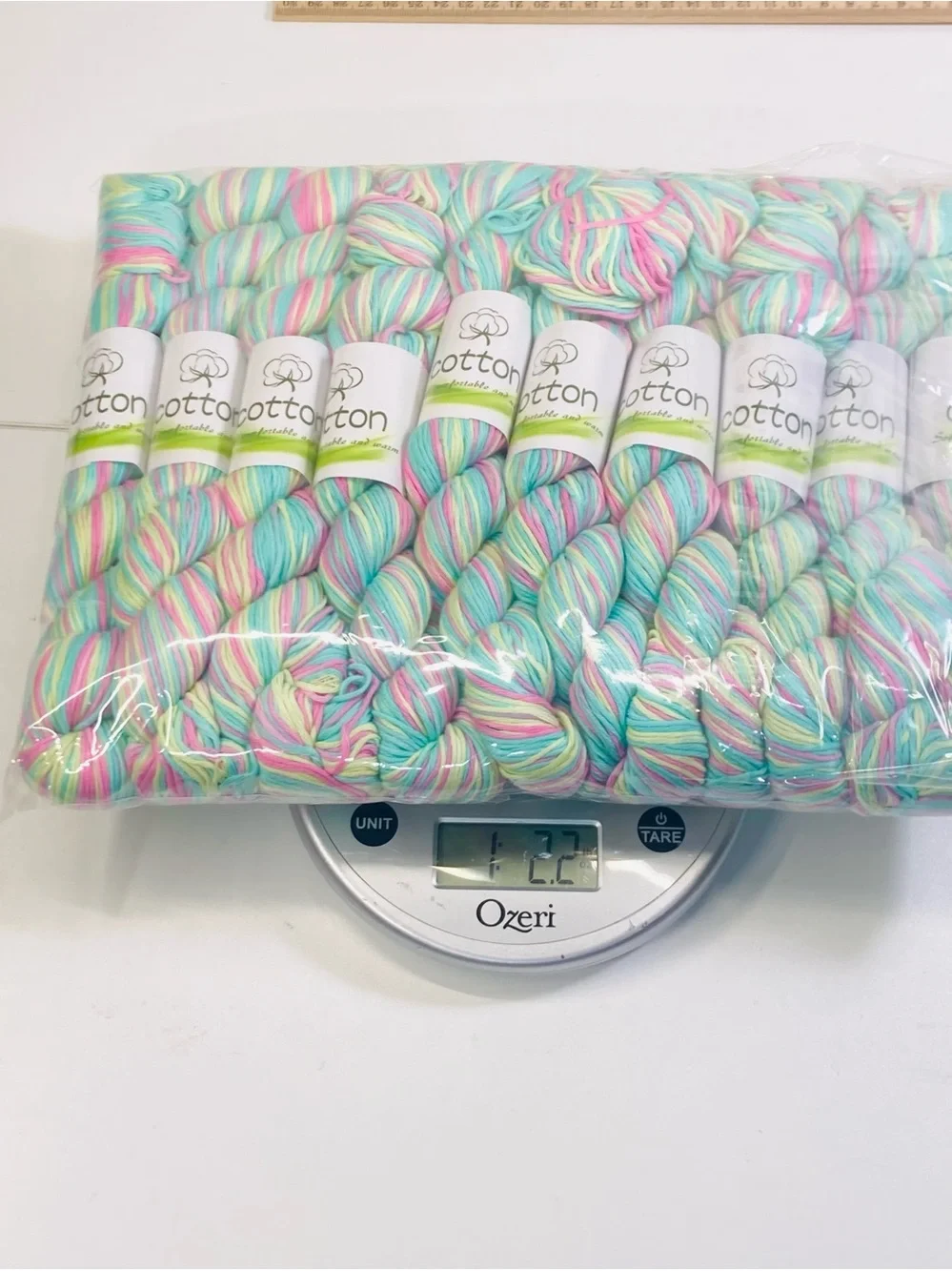 10 NEW (~500g total, ~50g ea.) 100% Cotton Variegated Hanks in  Salt Water Taffy